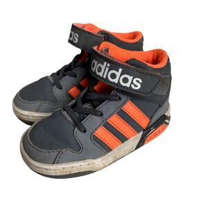Adidas Toddler High Top Sneakers - Grey Orange - 6K